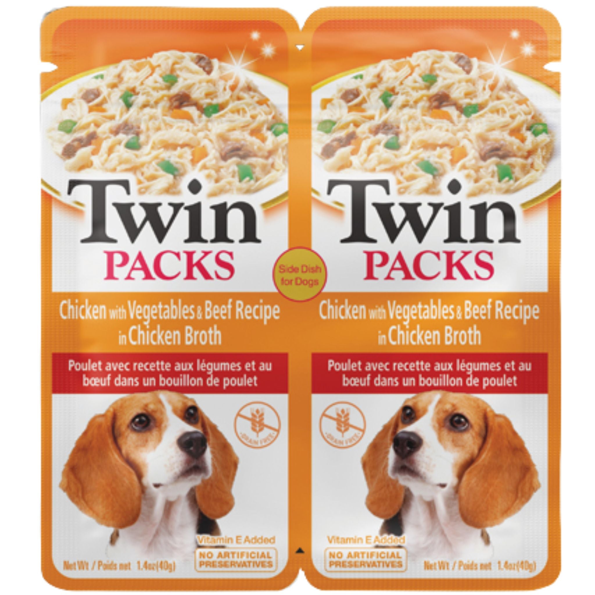 Inaba Dog Treat Twin Packs Chicken with Vegetables & Beef Recipe in Chicken Broth
