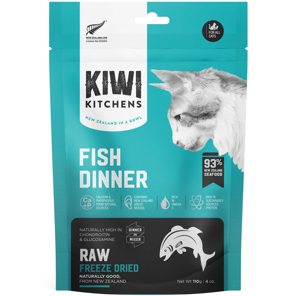 Kiwi Kitchens Freeze Dried Cat Food Fish Dinner