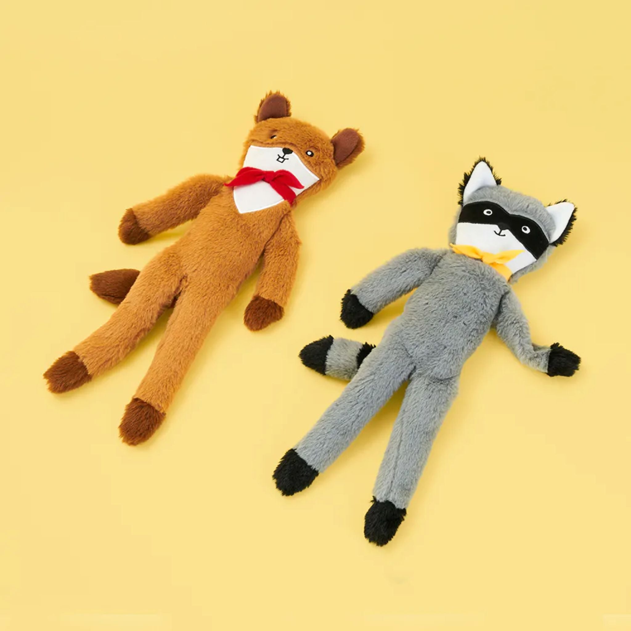 Zippy Paws Dog Toys Plush Fluppy Peltz - Squirrel & Raccoon