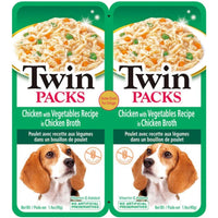 Inaba Twin Packs Chicken with Vegetables Recipe in Chicken Broth, 6 packs of 2 x 40g, dog meal topper