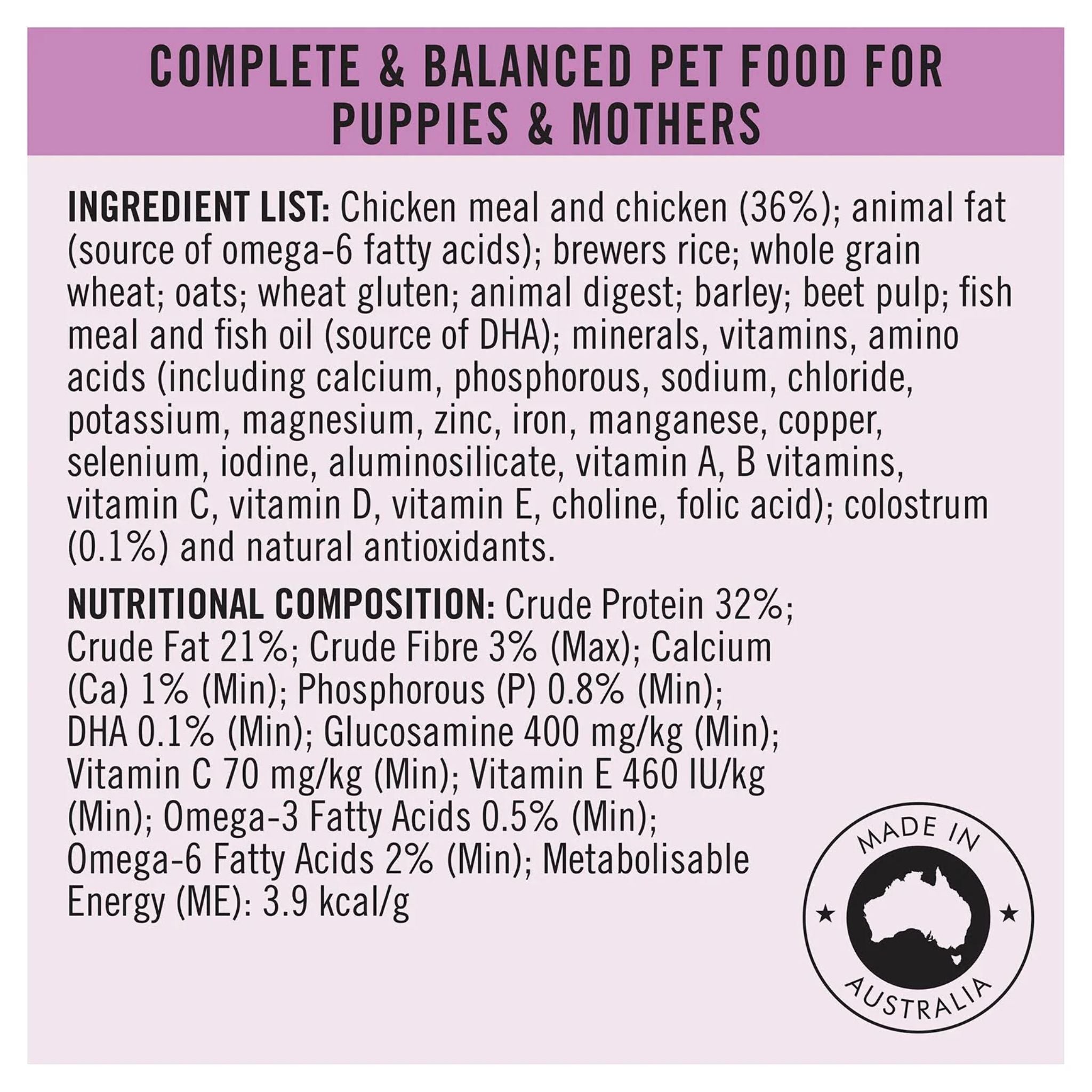 PRO PLAN Performance Starter Mother & Puppy Chicken Dry Dog Food