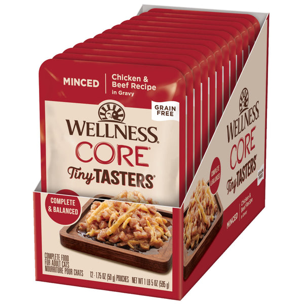 Wellness Core Wet Cat Food Tiny Tasters Minced Chicken & Beef