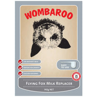 Wombaroo Flying Fox Milk Replacer, matched to flying fox milk, 140g, for orphaned fruit bat pups