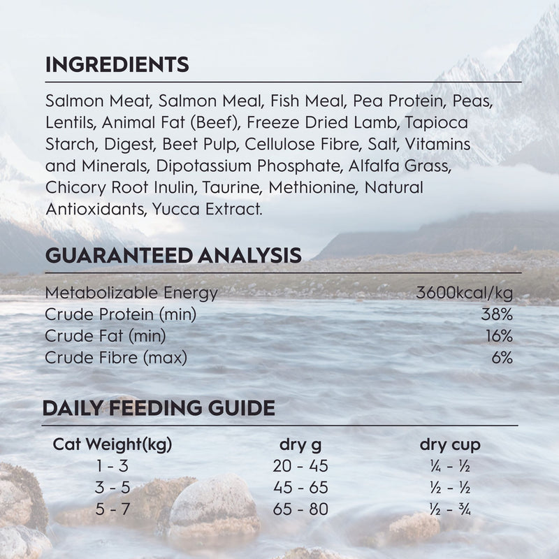Trilogy Dry Adult Cat Food Australian Salmon + Freeze Dried Lamb