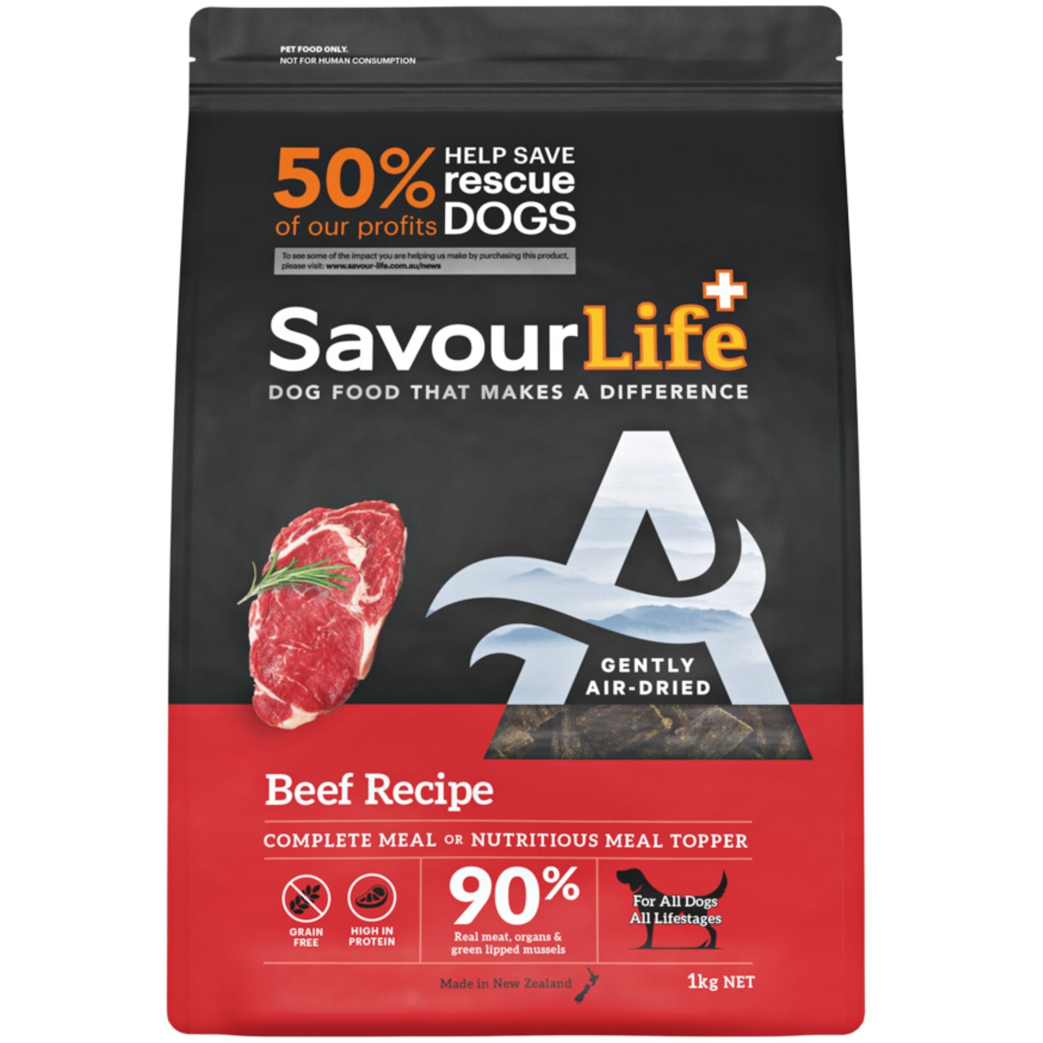 SavourLife Air Dried Adult Beef Recipe Dry Dog Food
