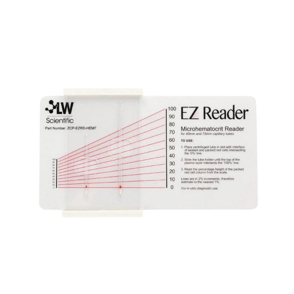DLC EZ Reader microhaematocrit reading card