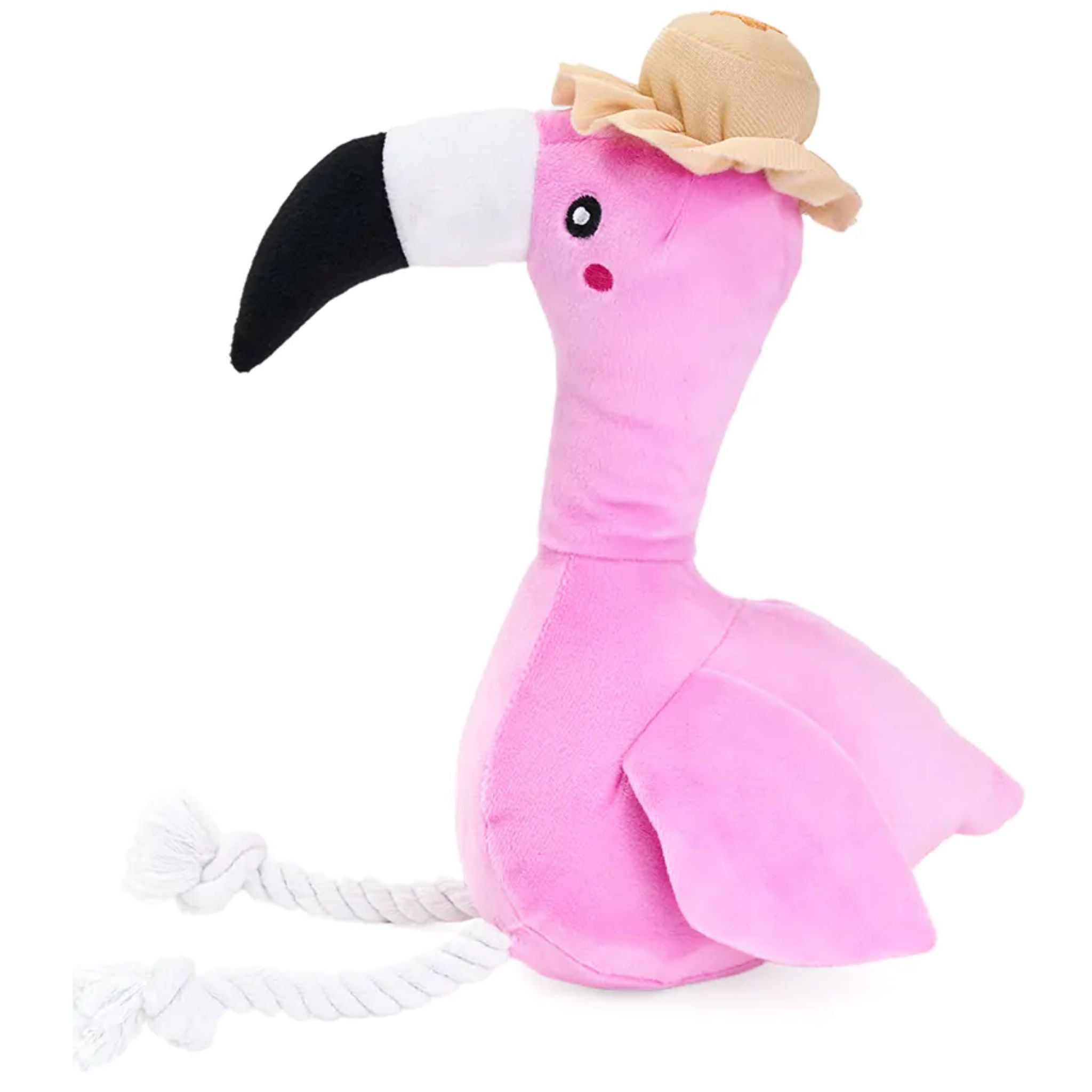 Zippy Paws Dog Toys Plush Playful Pal - Freya the Flamingo