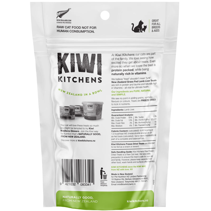 Kiwi Kitchens Freeze-Dried Cat Treat Lamb Liver