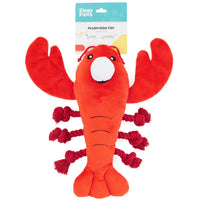 Zippy Paws Playful Pal lobster plush dog toy on its retail header card