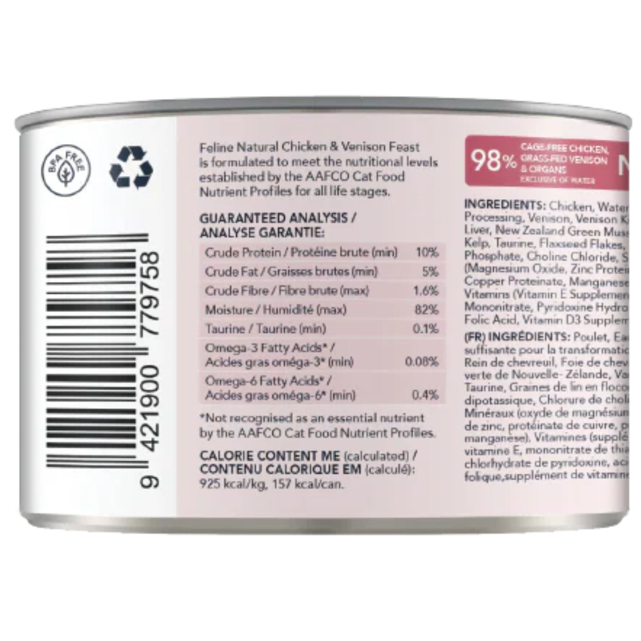 Feline Natural Canned Chicken & Venison