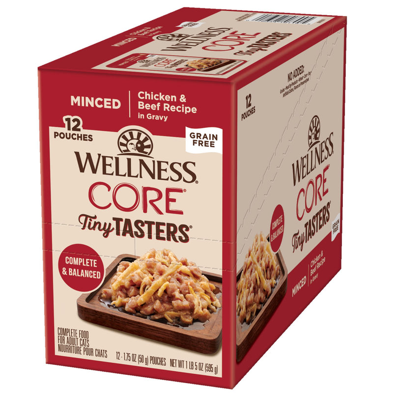 Wellness Core Wet Cat Food Tiny Tasters Minced Chicken & Beef