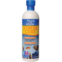 API Marine Stress Coat saltwater aquarium water conditioner, 473ml bottle front label