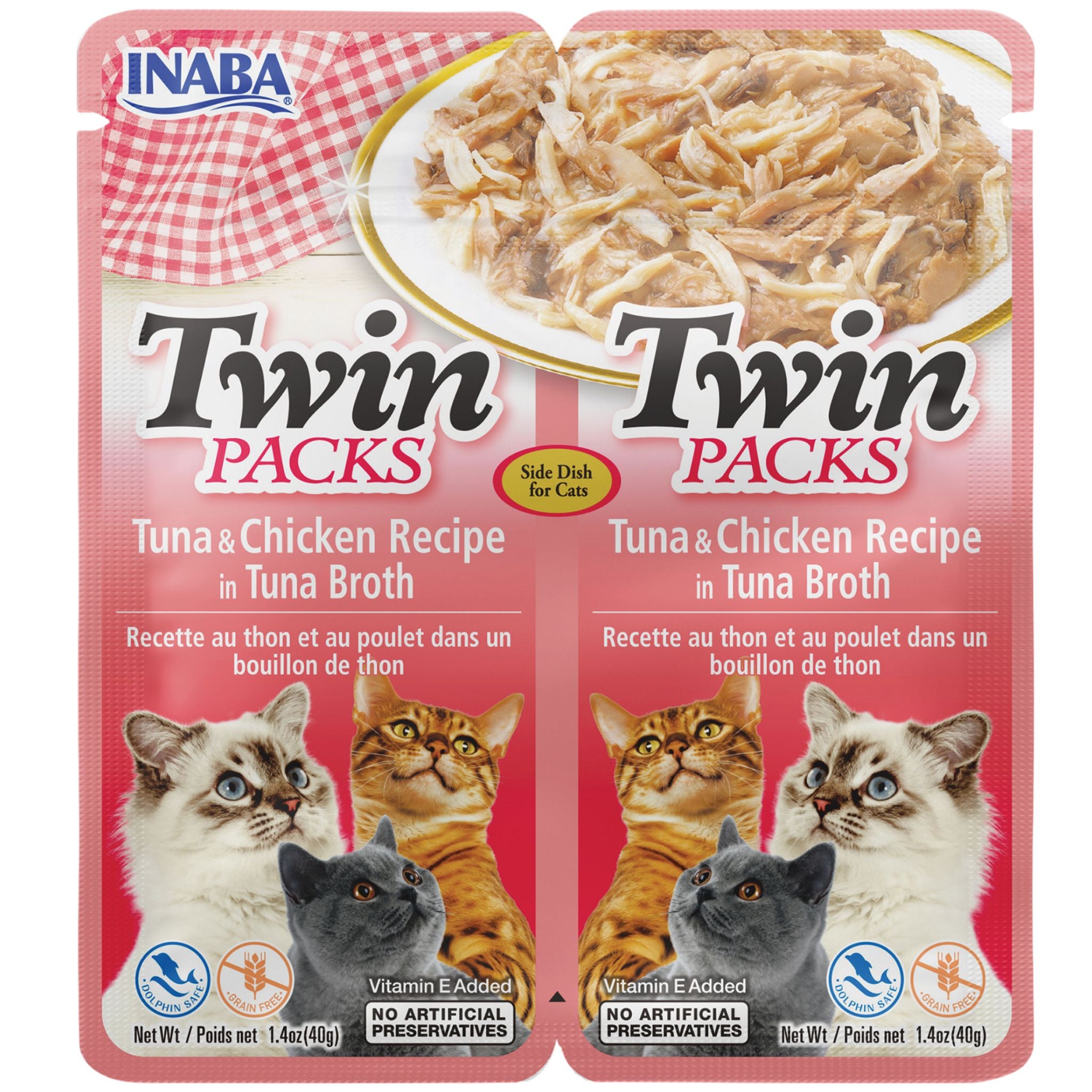Inaba Cat Treat Twin Packs Tuna & Chicken In Tuna Broth