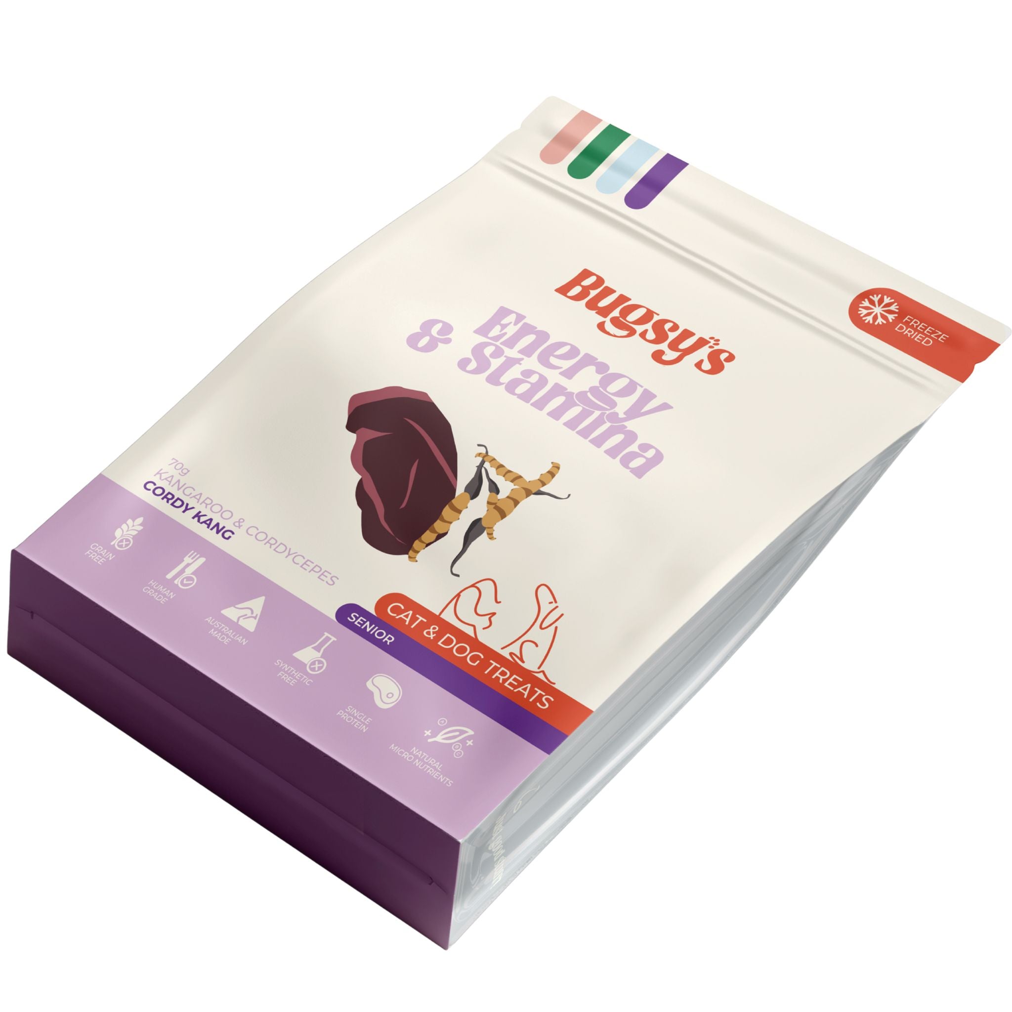 Bugsy's Freeze Dried Kangaroo & Cordyceps Pet Treats