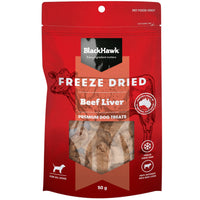Black Hawk Freeze Dried Beef Liver dog treats, 50g pack front