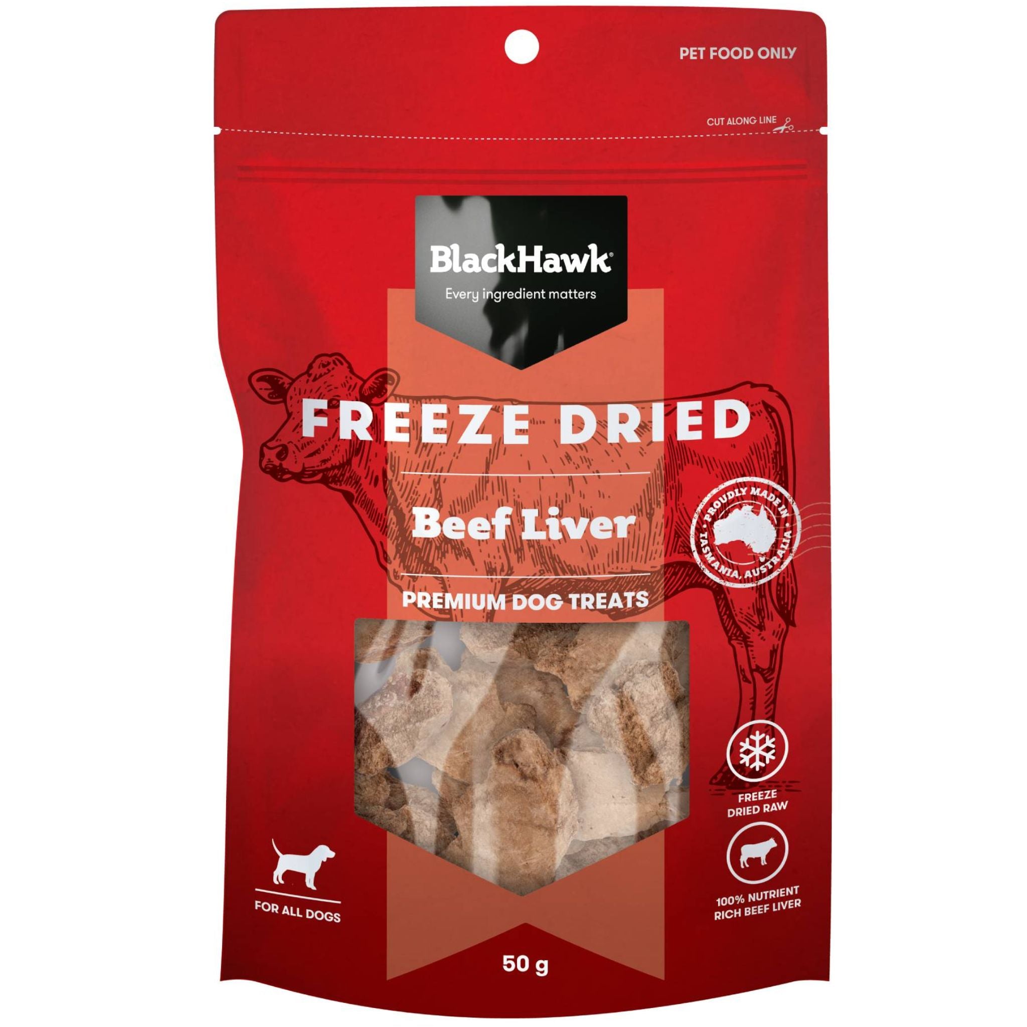 Black Hawk Beef Liver Freeze Dried Dog Treats