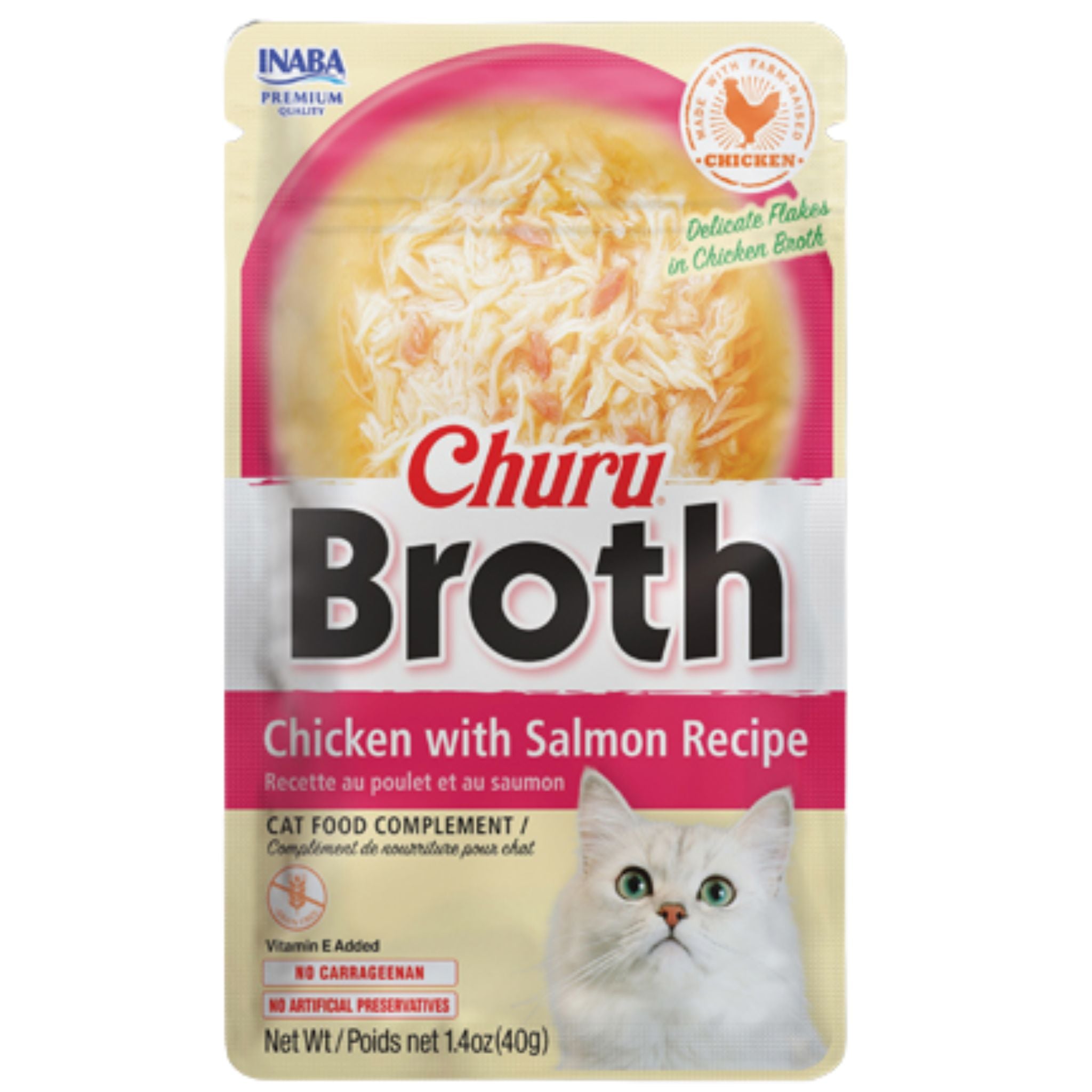Inaba Cat Treat Churu Broth Chicken with Salmon