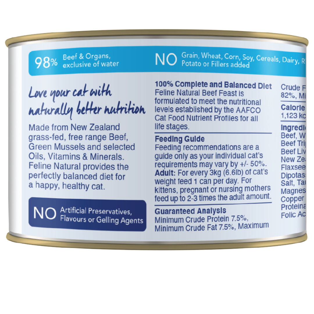 Feline Natural Canned Beef Feast