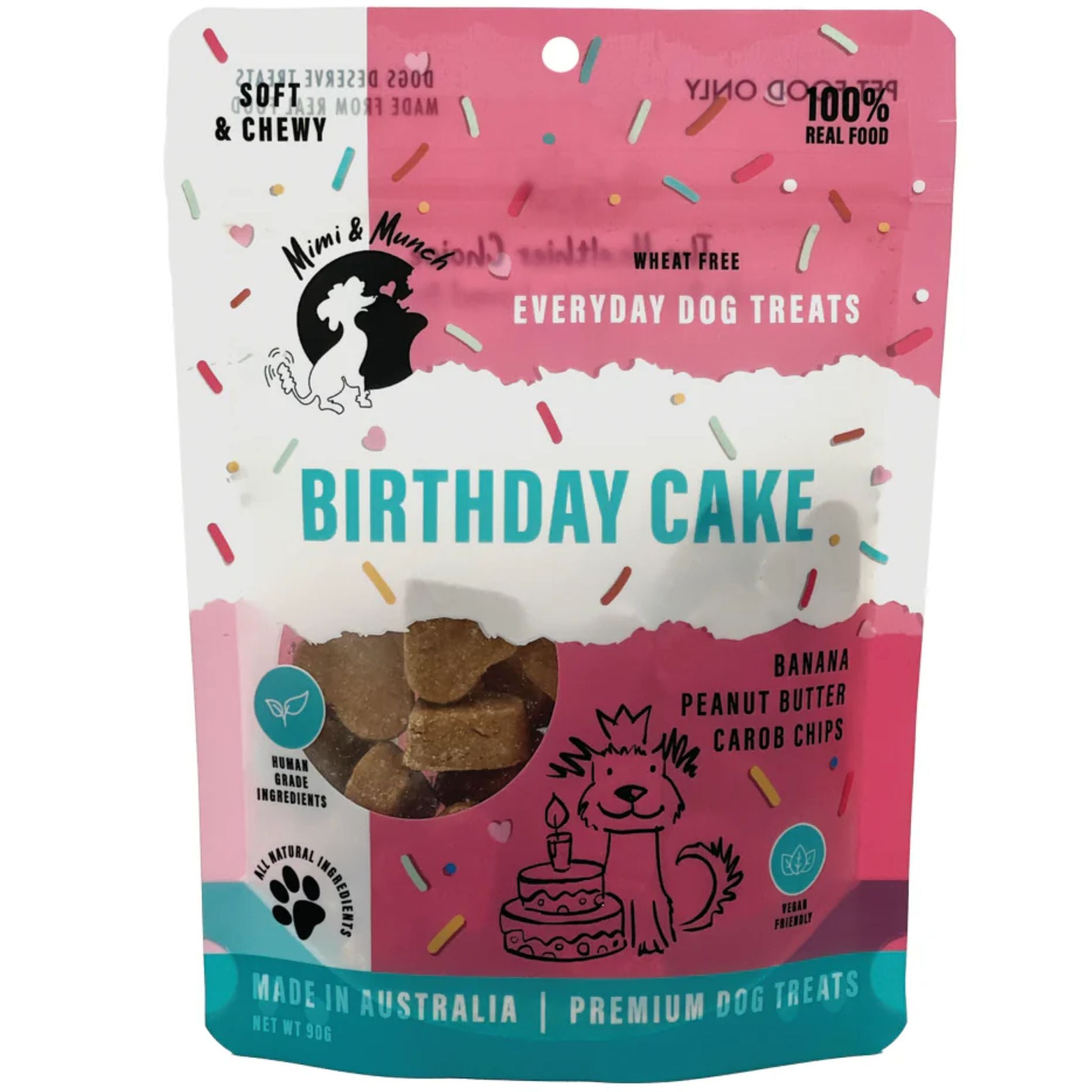 Mimi & Munch Birthday Cake Soft & Chewy Natural Dog Treats