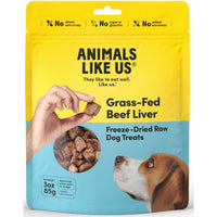 Animals Like Us Grass-Fed Beef Liver dog treats, packaging front