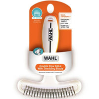 Wahl Double Row Rake with Shedding Blade in its orange Wahl retail blister packaging