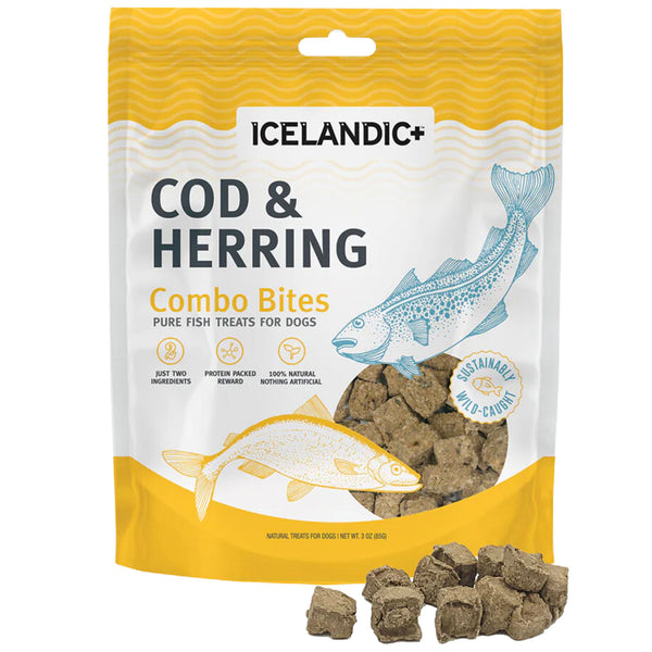 Icelandic+ Dog Treats Cod & Herring Combo Bites