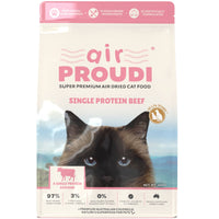 Air Proudi Premium Air Dried Cat Food Beef, front of pack