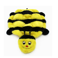 Zippy Paws Squeakie Crawler plush dog toy: Bertie the bee, on a white background