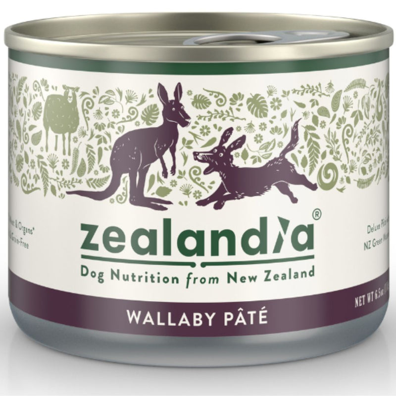 ZEALANDIA Premium Wet Dog Food Wallaby Pate 185g x 24 | PeekAPaw Pet Supplies