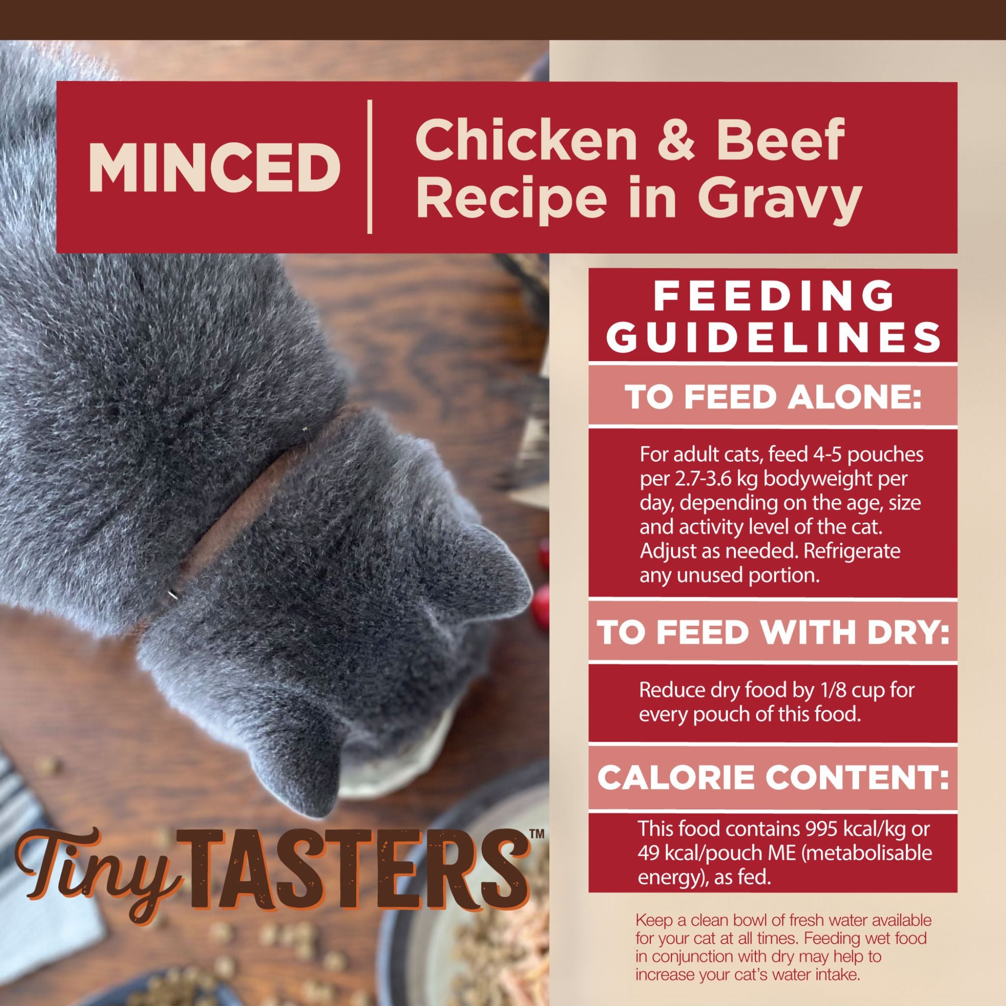 Wellness Core Wet Cat Food Tiny Tasters Minced Chicken & Beef