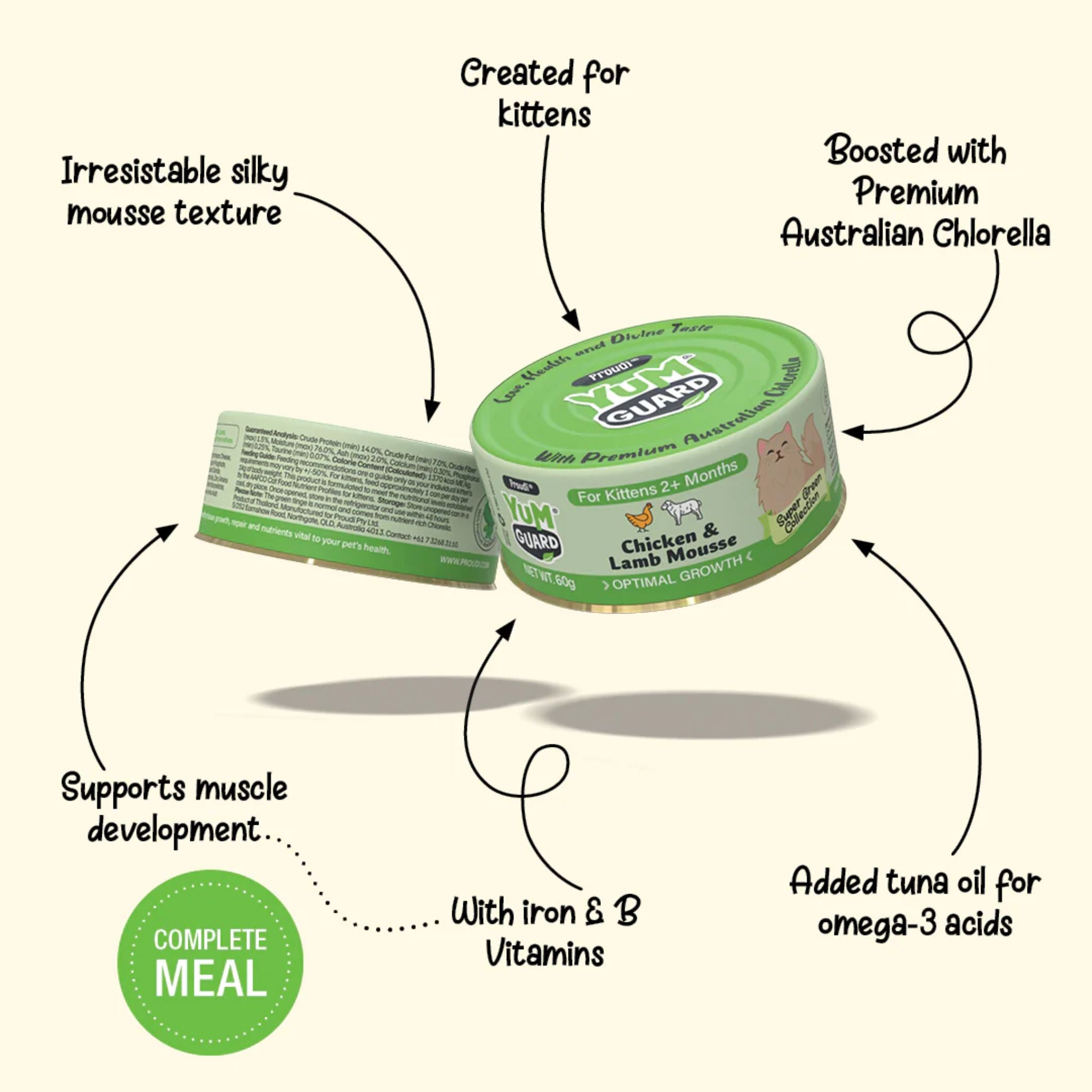 YumGuard Chickenl & Lamb Mousse Wet Kitten Food