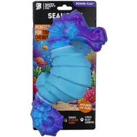 Happy Staffy Co Seahorse Splash seahorse-shaped nylon and rubber chew toy — main product image