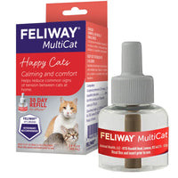Feliway MultiCat 30-day refill box with the refill vial alongside