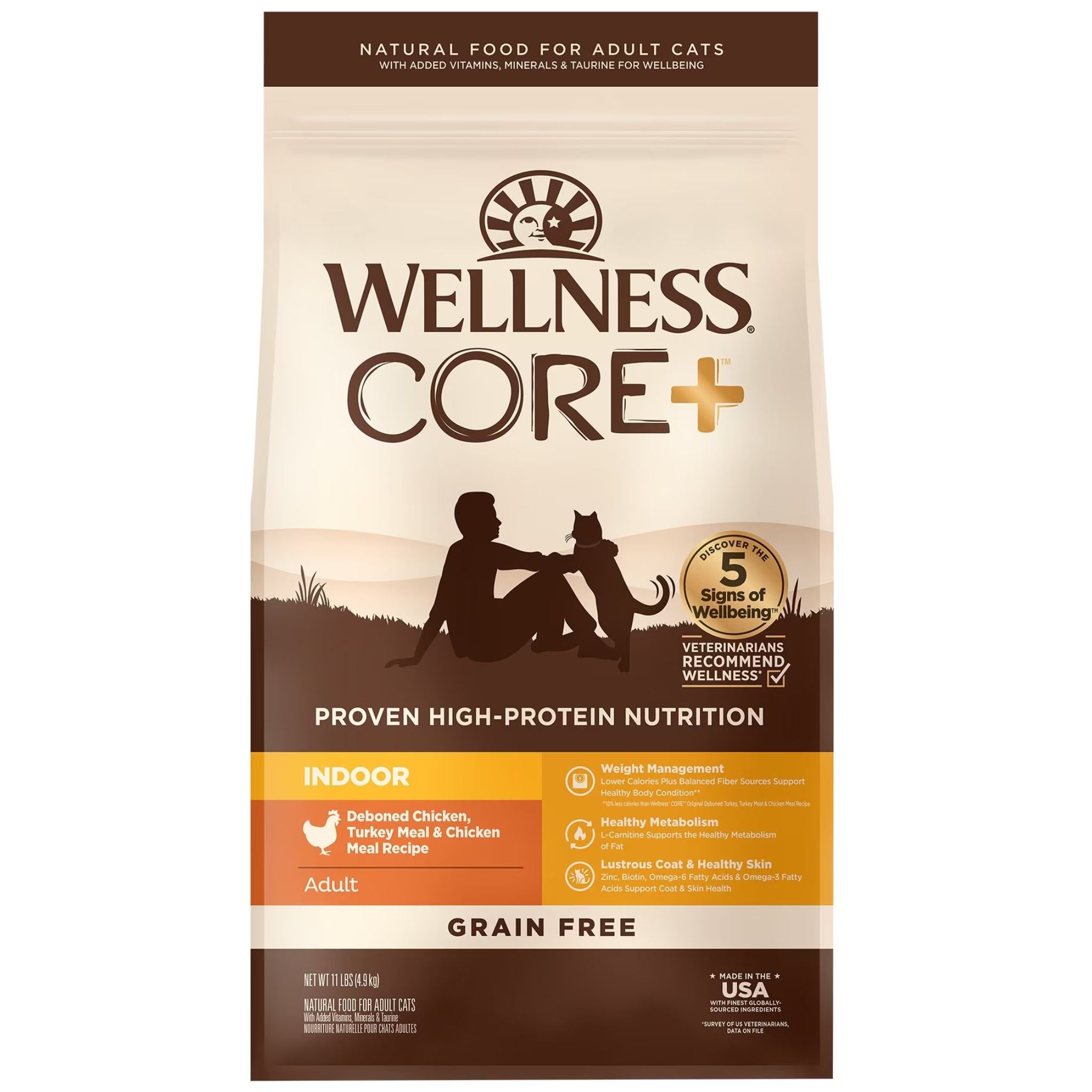 Wellness Core Dry Cat Food Grain Free Indoor: Chicken & Turkey