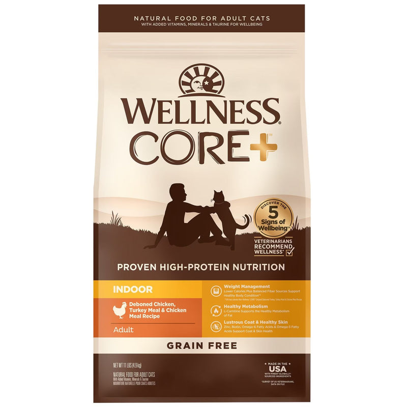 Wellness Core Dry Cat Food Grain Free Indoor: Chicken & Turkey