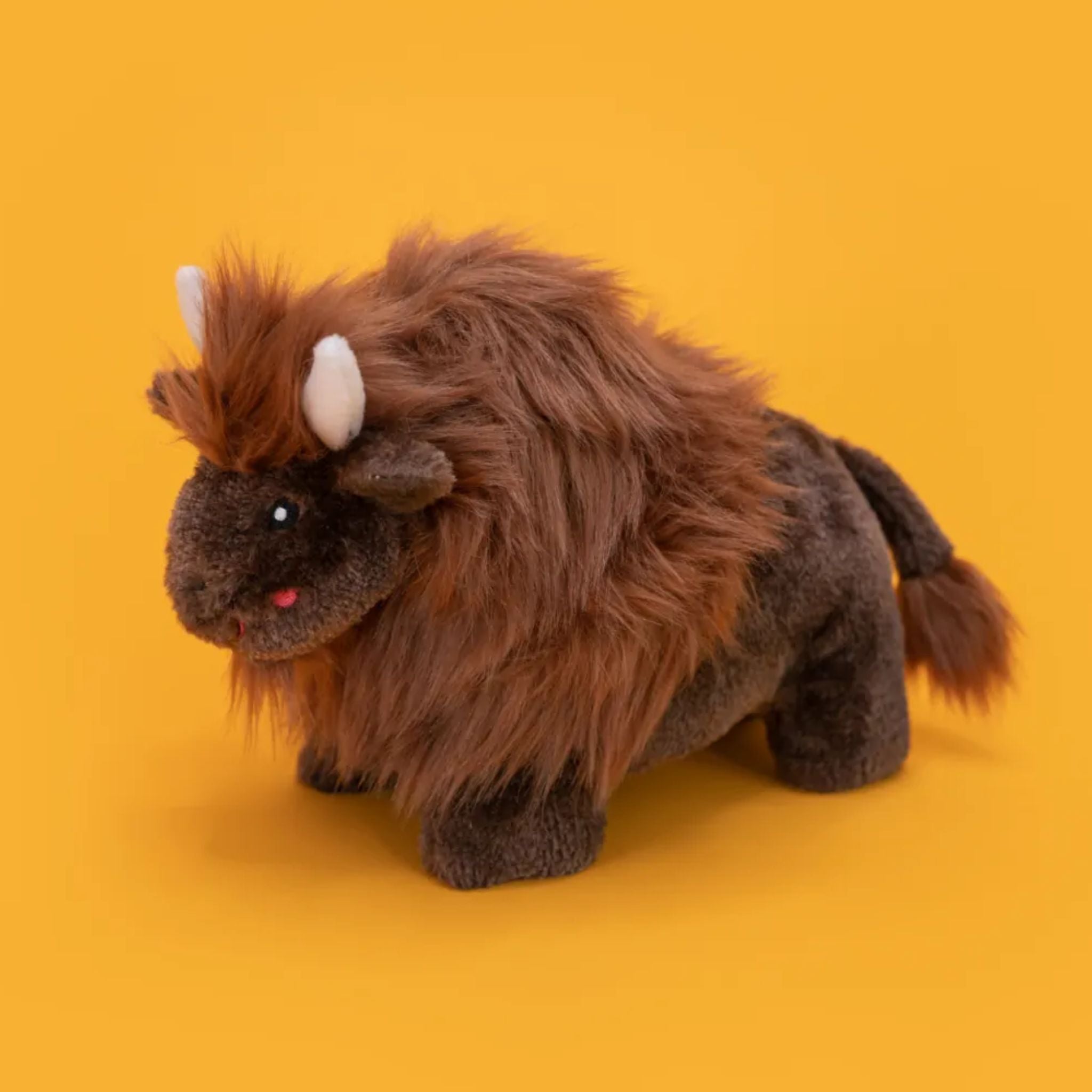 Zippy Paws Dog Toys Plush Wooliez - Billie the Bison