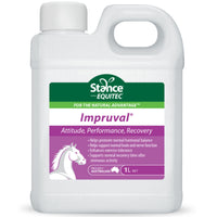 Stance Equitec Impruval attitude, performance and recovery tonic for horses in a 1L bottle