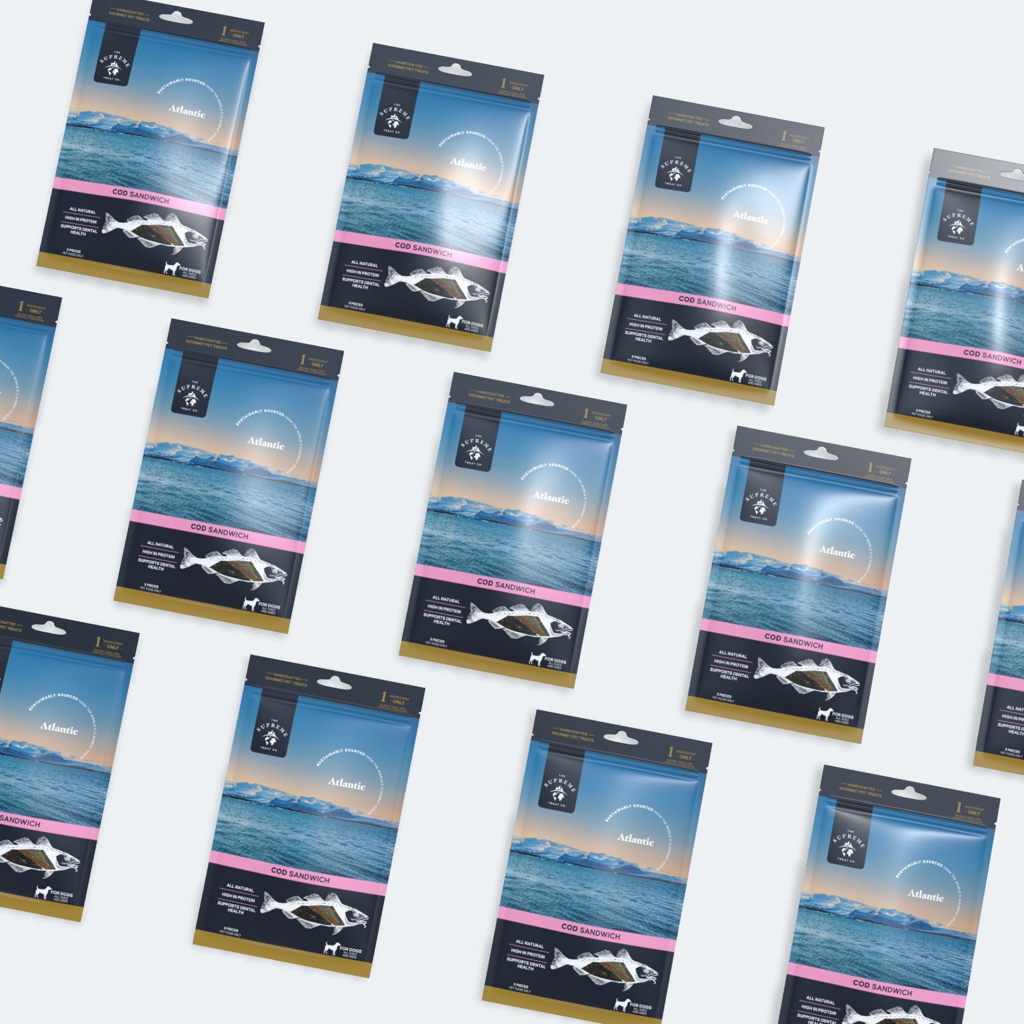 The Supreme Treat Co Cod Sandwich Dog Treats