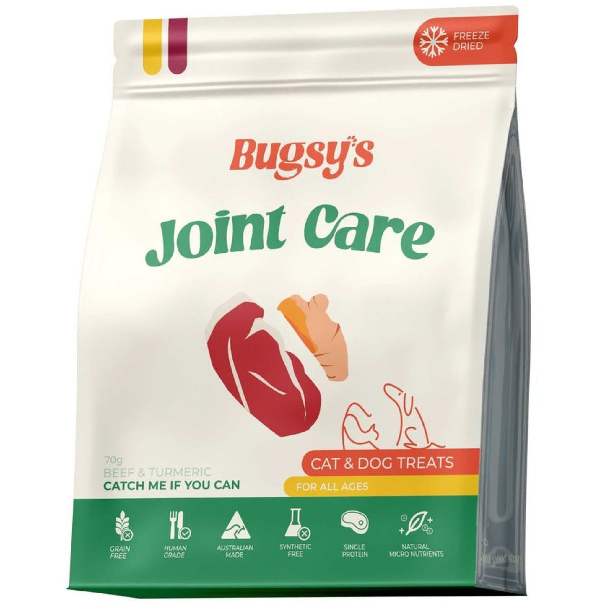 Bugsy's Freeze Dried Beef & Turmeric Pet Treats
