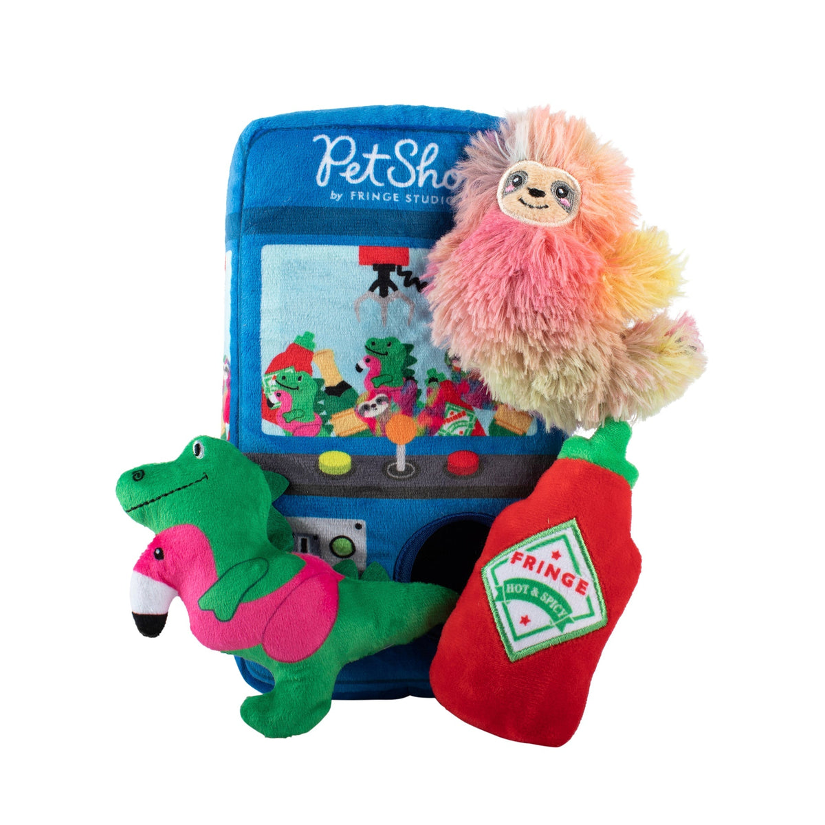 Fringe Studio Hide and Seek Dog Toy - Ready Set Claw Machine — front view
