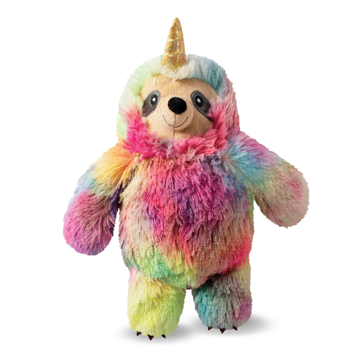 Fringe Studio Plush Squeaker Dog Toy - Confetti Betti Slothicorn Toy — front view