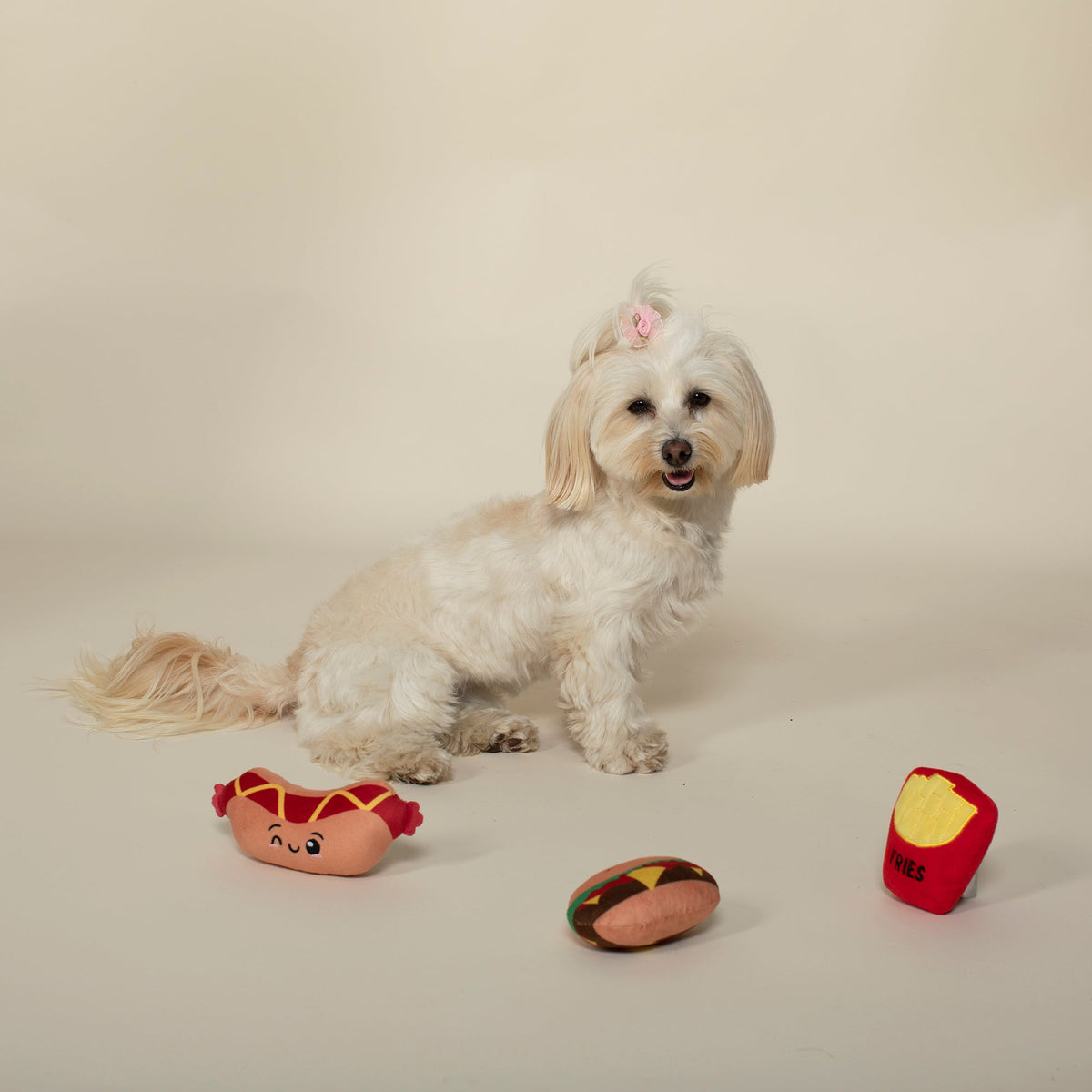 Fringe Studio Plush Dog Toy Set - Fast Foodies — alternate view