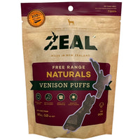 Zeal Free Range Naturals Venison Puffs 85g — pack front