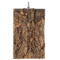 Beak Joy Cork Bark Bird Perch, a natural cork bark slab with a cage bolt at the top