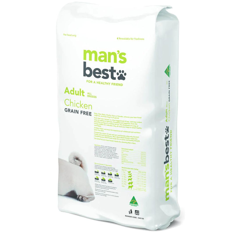 Mans Best Adult Dog Food Chicken -Back | PeekAPaw Pet Supplies