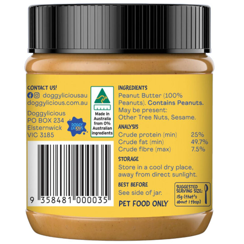 Doggylicious Doggy Original Peanut Butter | PeekAPaw Pet Supplies