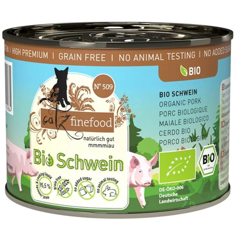 Catz Finefood Bio No.509 – Organic Pork - 200g x 6 | PeekAPaw Pet Supplies