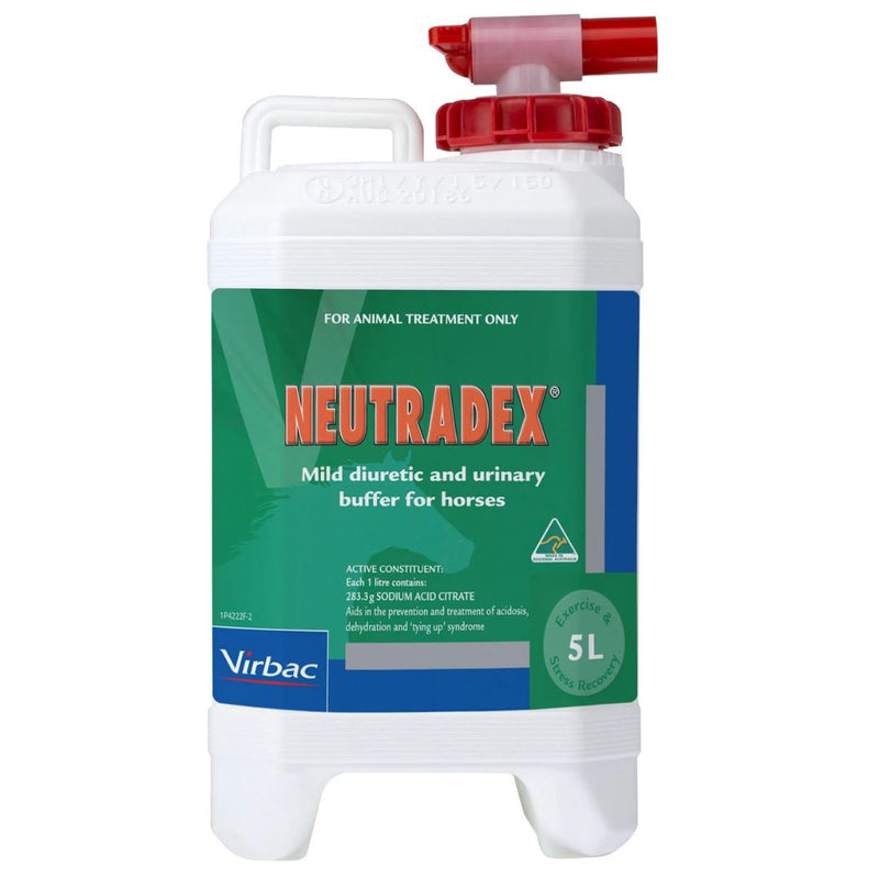 Virbac Neutradex Buffer for Muscle Recovery in Horses - 5L | PeekAPaw Pet Supplies