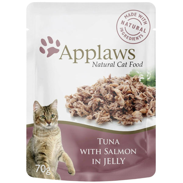 Applaws Natural Wet Cat Food Pouch Tuna with Salmon in Jelly - 70g x 16 | PeekAPaw Pet Supplies