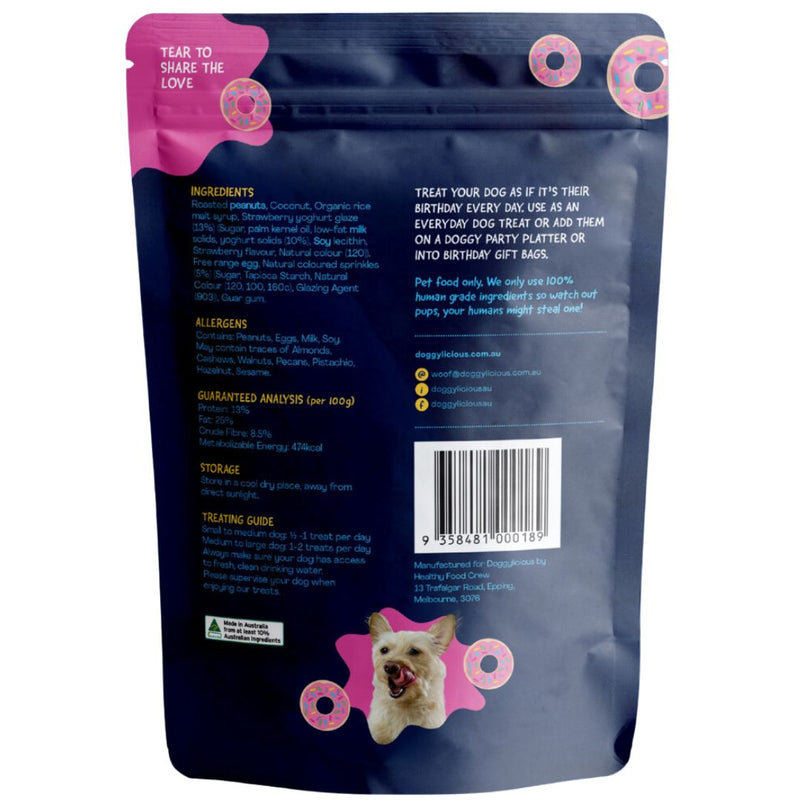 Doggylicious Doggy Donut Treats - Back | PeekAPaw Pet Supplies